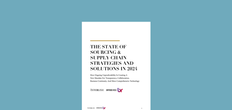 The State of Sourcing & Supply Chain Strategies and Solutions in 2024